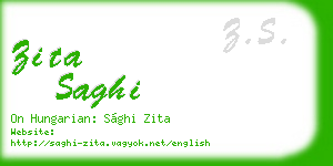 zita saghi business card