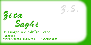 zita saghi business card